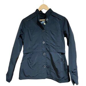 Eddie Bauer Black Nylon Fitted Travex Weatherproof Jacket XS